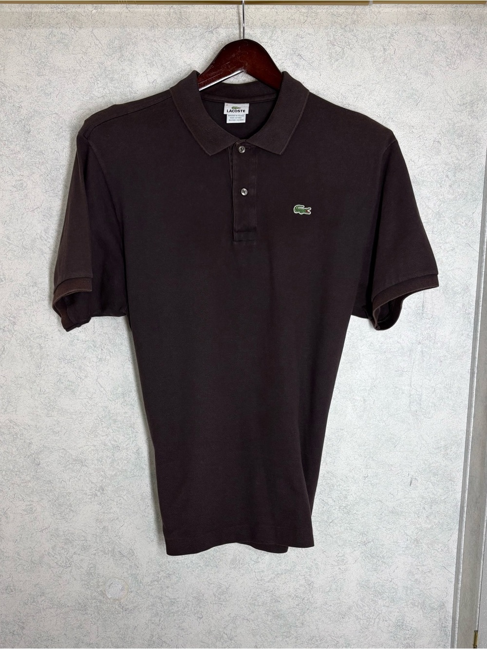 Lacoste•Classic•Piqué•Polo Shirt•Size 8(XL)•Short Sleeve•1/4 Button Up•GreenCroc